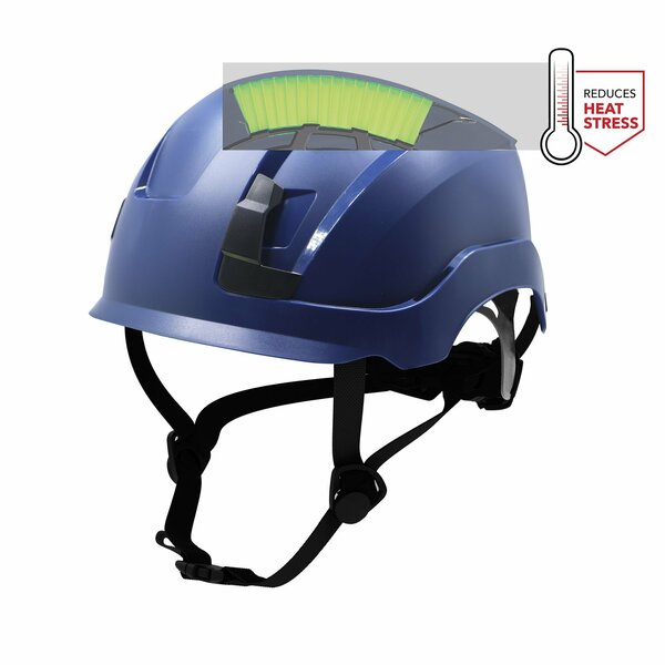 Ge Safety Helmet, Vented, Blue GH400B
